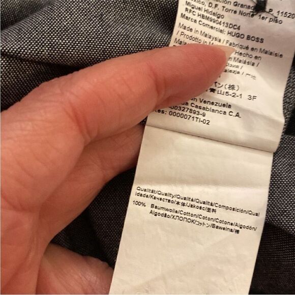 Hugo Boss Gray Casual Button Down Shirt with Long Sleeves, M - Picture 9 of 9